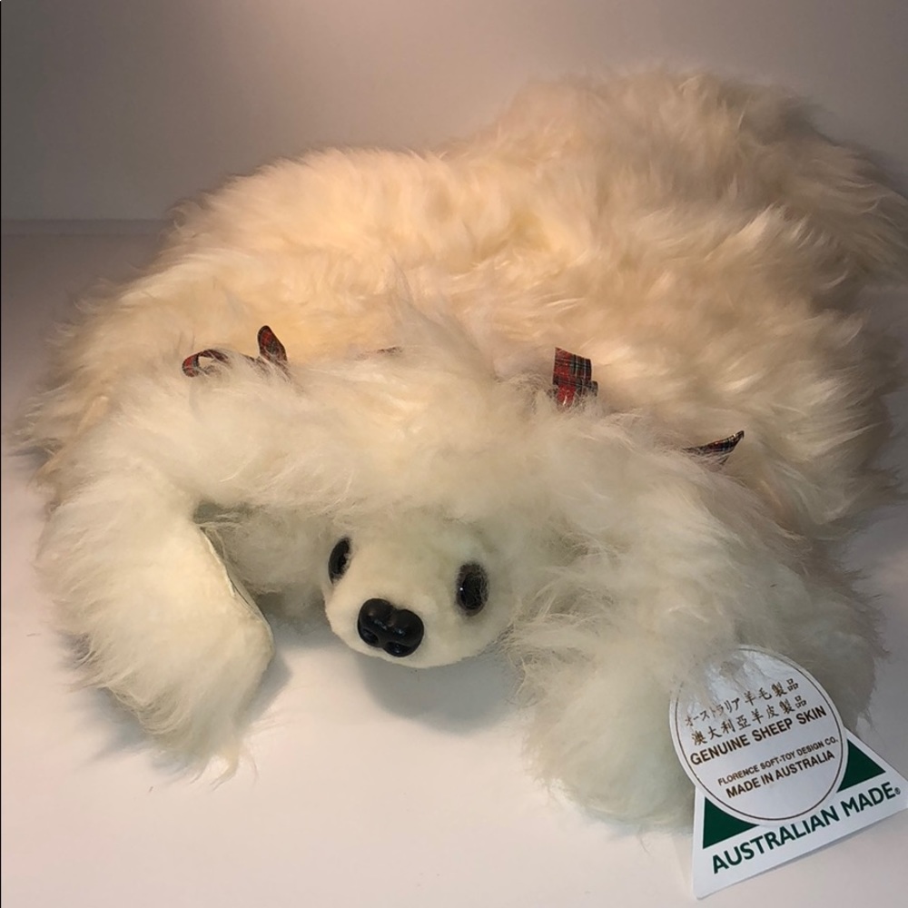 Sheep skin toy dog